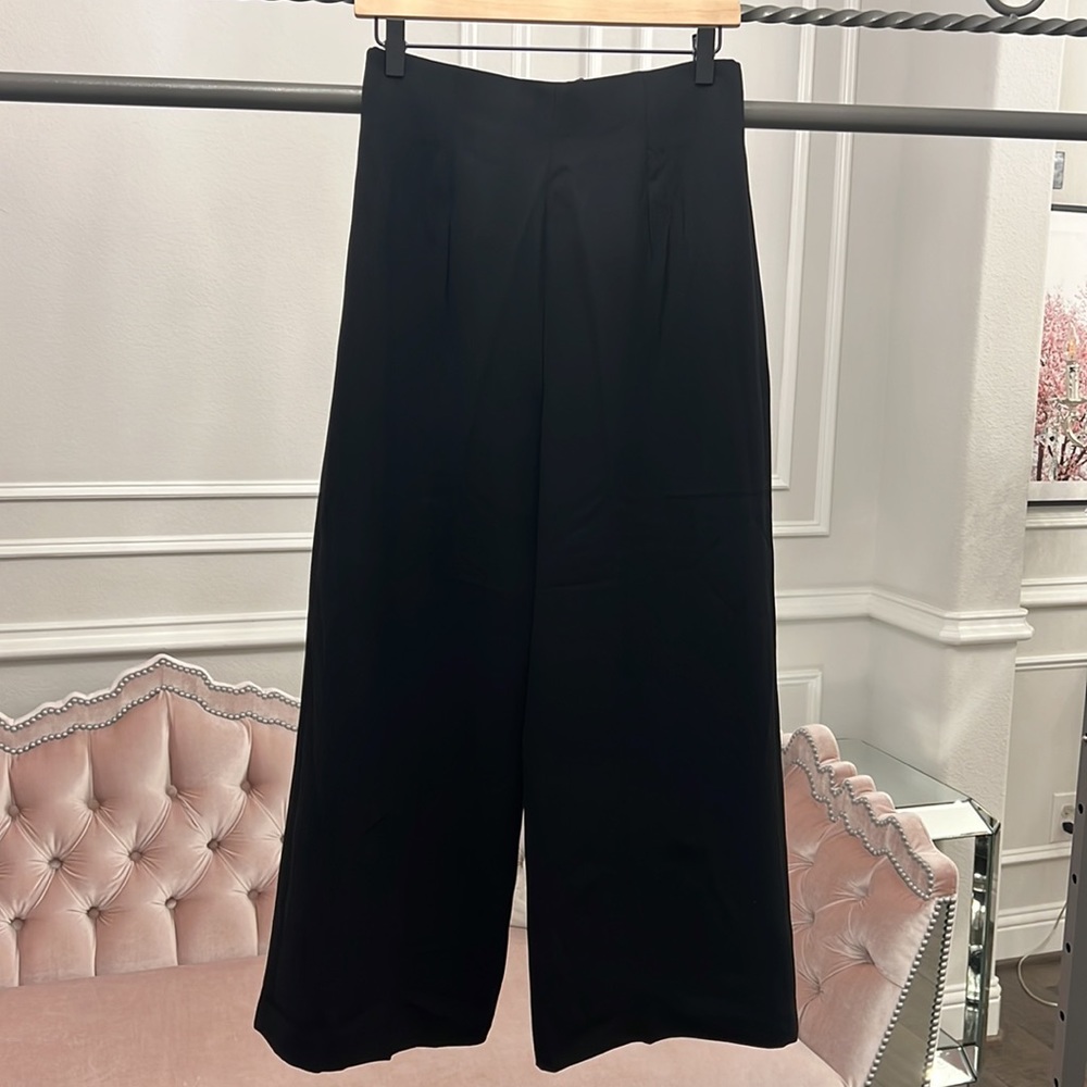 Zara Black Wide-Leg Trousers - Picture 10 of 16